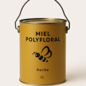 miel polyfloral dans un jerrican